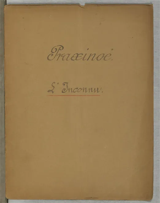 L'inconnu - Piano Score