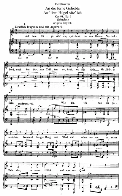 Complete Score (medium/low voice, transposed to )