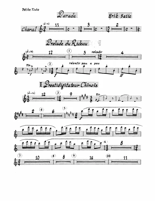Piccolo, Flute 1/2