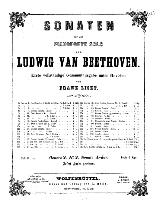 Heft 2. Piano Sonata No.2, Op.2 No.2