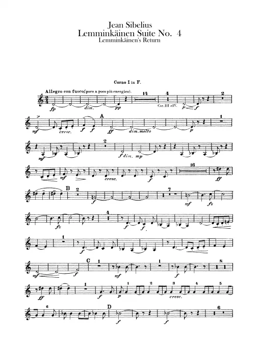 Horn 1, 2, 3, 4 (F)