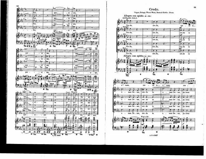 3. Credo; 4. Sanctus; 5. Agnus Dei