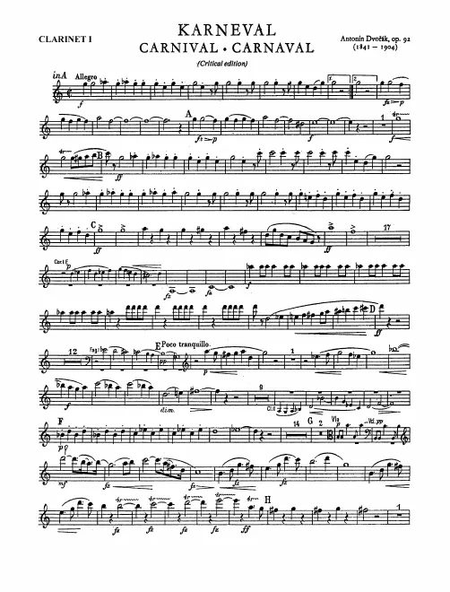 Clarinet 1, 2 (A, also B trans.)