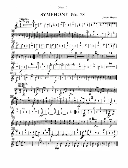 Horn 1, 2 (E/C)
