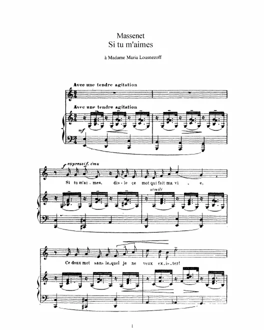Complete Score (C Major: high voice and piano)