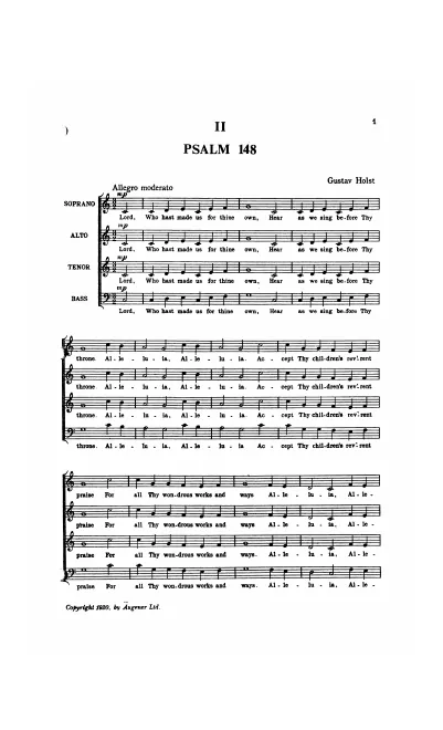 2. Psalm CXLVIII