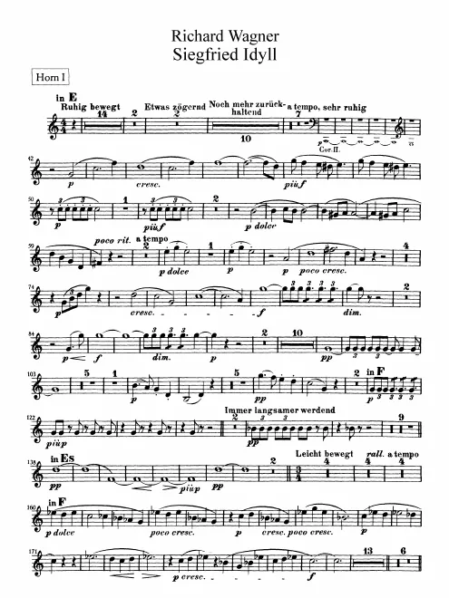 Horn 1 (E/E/F), 2 (E/E/B/F/C)