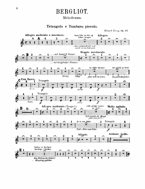 Triangle/Snare Drum, Bass Drum/Cymbals/Tam-Tam