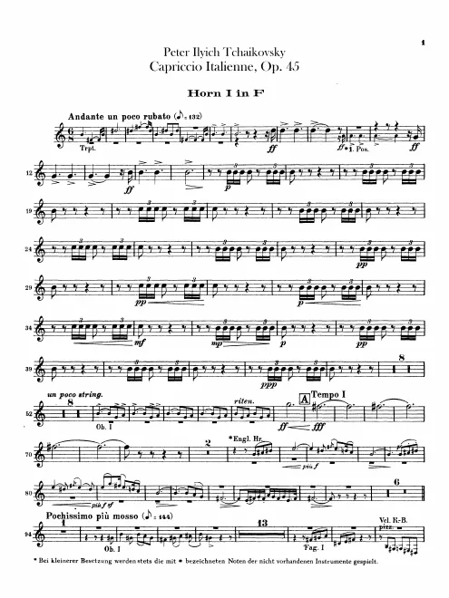 Horn 1, 2, 3, 4 (F)