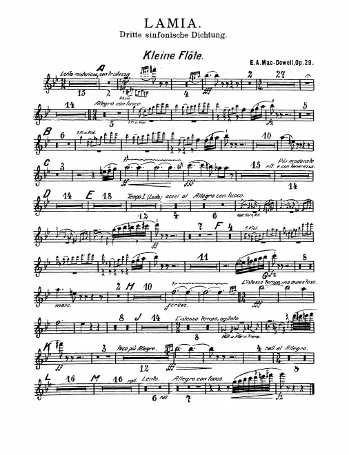 Piccolo, Flute 1, 2