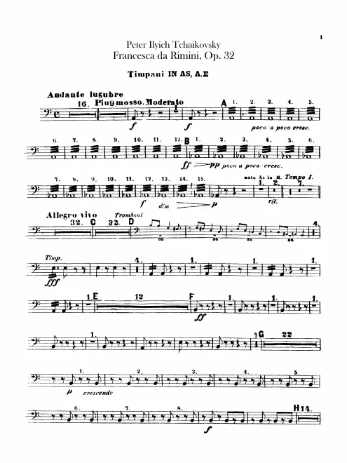 Timpani, Bass Drum/Cymbal/Tam-Tam