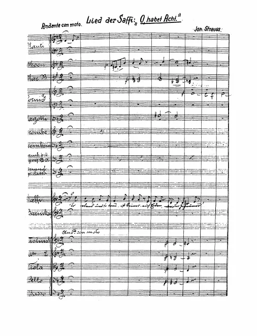 Lied der Saffi: Oh, habet acht (Act I, Finale)