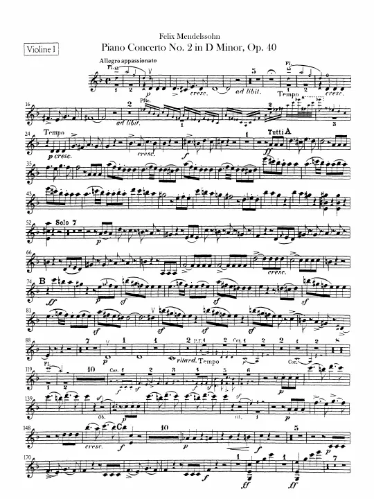 Violins I, II