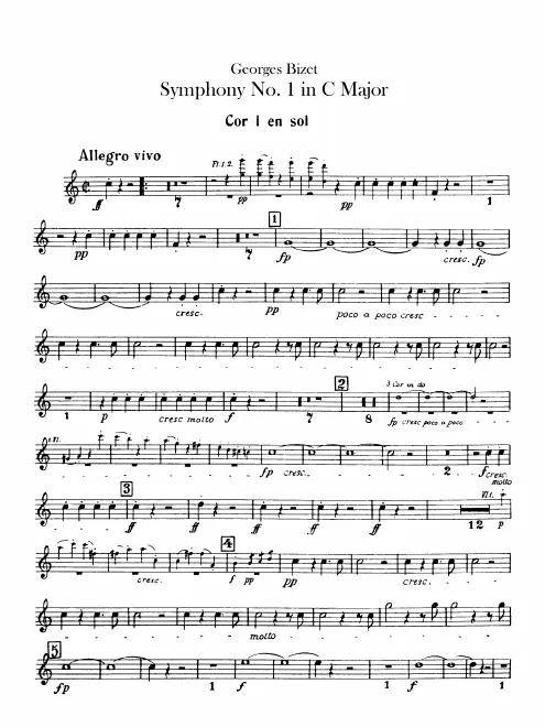 Horn 1, 2, 3, 4 (G, C)