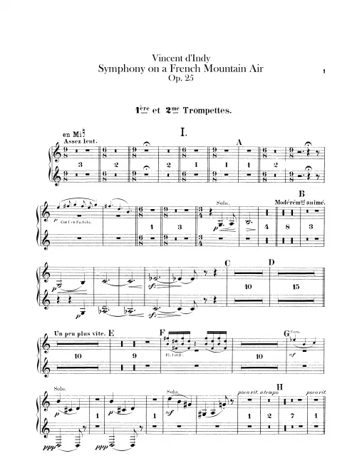 Trumpet 1/2 (E/F), Cornet 1/2 (A, B)