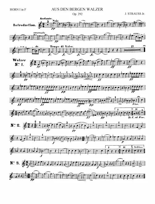 Horn 1, 2, 3, 4 (F)