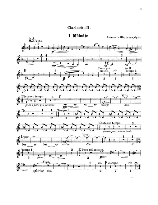 Clarinet 1, 2 (A/B♭)