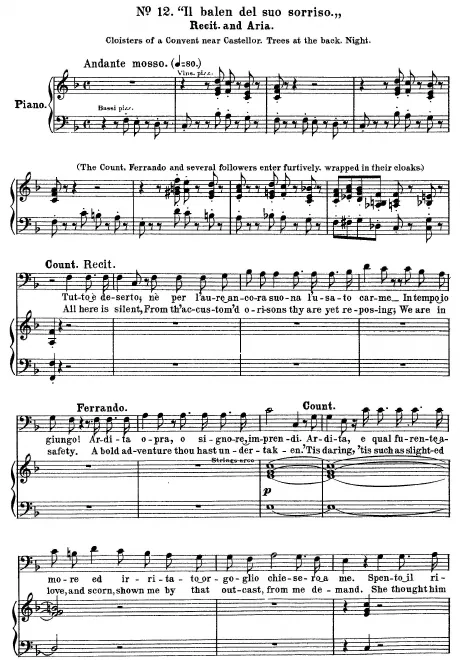 12. Recitative and Aria: Il balen del suo sorriso ... Per me ora fatale