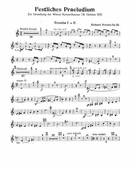Trumpet 1, 2 (F) Trumpet 3, 4 (C)