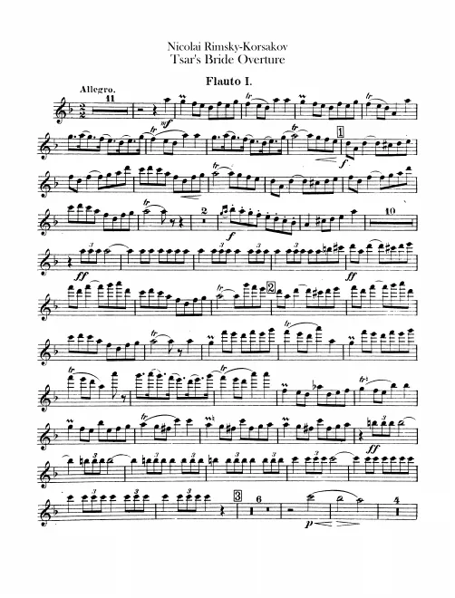 Flute 1, 2, 3 (also Piccolo)