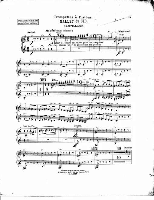 Trumpet 1/2 (F), Cornets 1/2 (A, B♭)