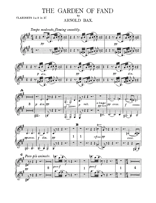 Clarinet 1/2, 3, Bass Clarinet (B)