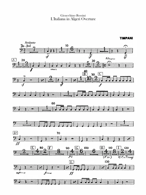 Timpani, Bass Drum/Cymbals/Triangle