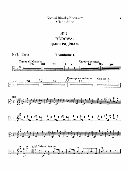 Trombone 1, 2, 3, Tuba