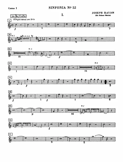Horn 1, 2 (C/C alto/C basso/E)