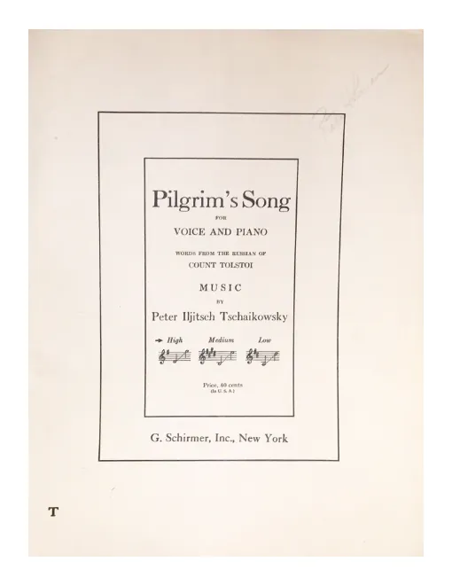 5. Pilgrim's Song (High Voice, )
