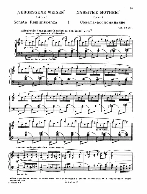 1. Sonata reminiscenza
