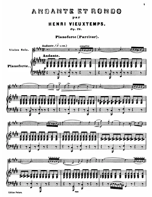 Violin and Piano Score