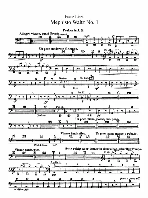 Timpani (A, E), Cymbals/Triangle