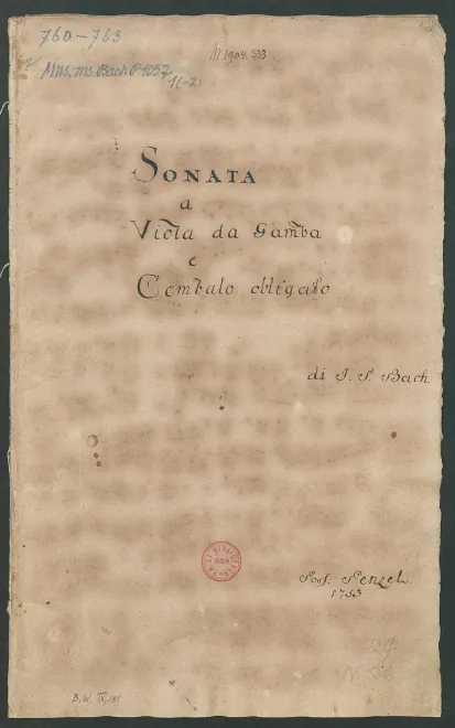 Complete Score and Viola da Gamba Part