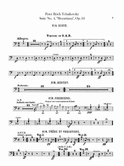 Timpani, Cymbals, Glockenspiel