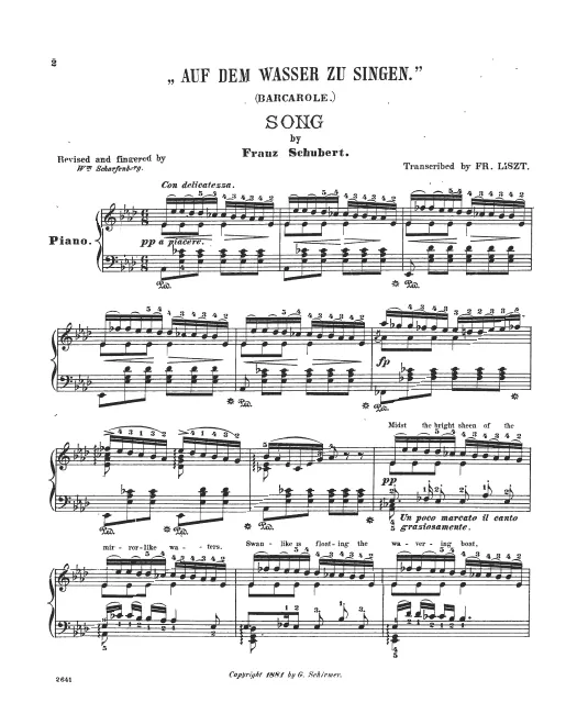 2. Auf dem Wasser zu singen (S.558/2)