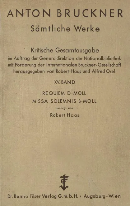 15. XV. Requiem D-moll ; Missa Solemnis B-moll