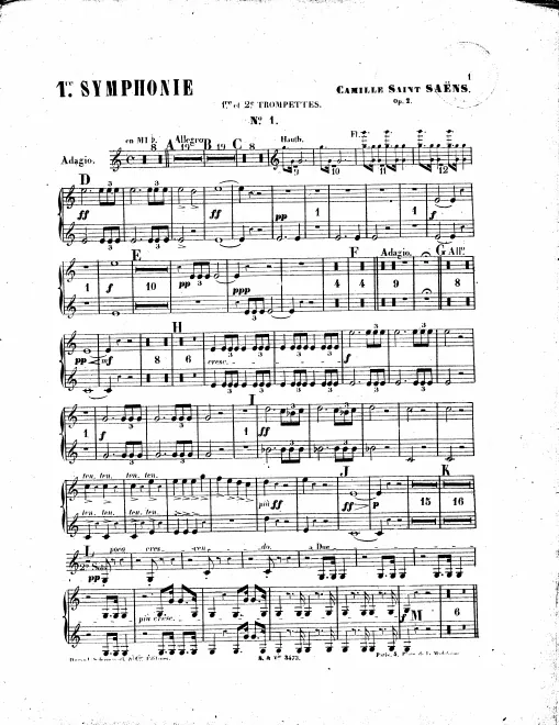 Trumpet 1/2 (E/C), Cornets 1/2 (B)