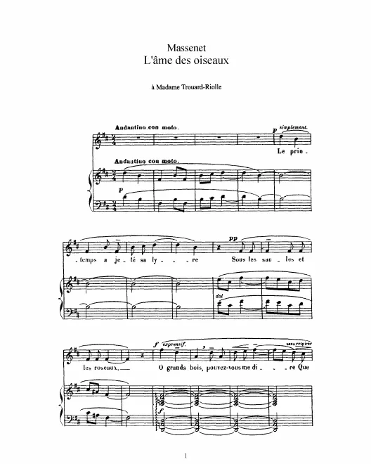 Complete Score (B minor: high voice and piano)