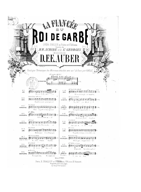 No.11, Duetto: "Va, brise chérie" (Act II, No.10)