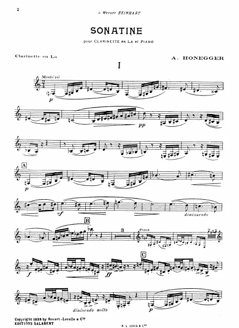 Piano Score and Clarinet Part
