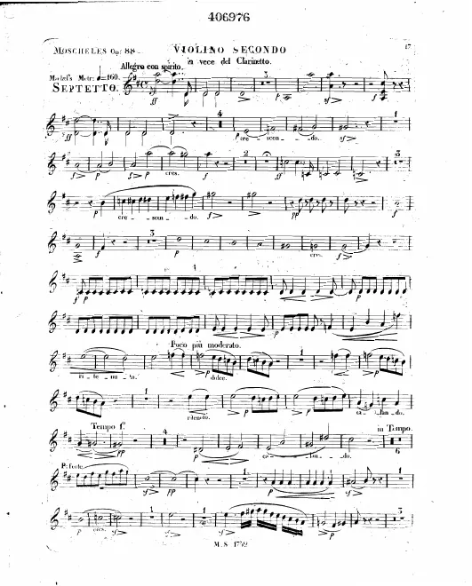 Violin 2 (in place of Clarinet)