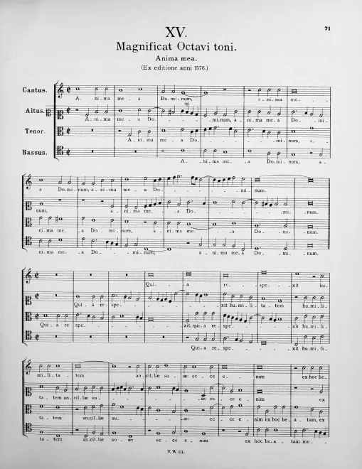Magnificat Octavi toni (odd verses)