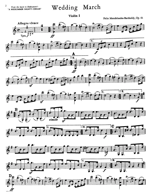 Violins I, II