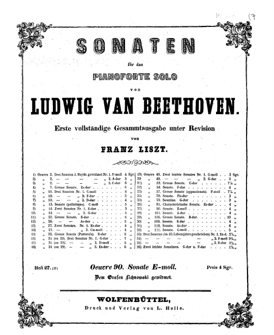 Heft 27. Piano Sonata No.27, Op.90