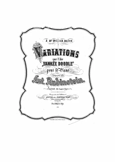 Cah.8. Variations on "Yankee Doodle"