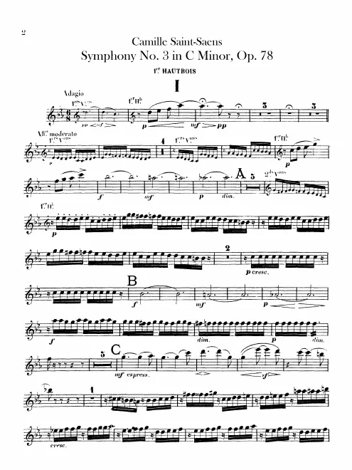 Oboe 1, 2, English Horn