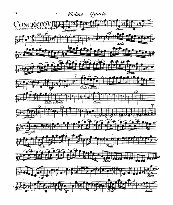 Violins IV (solo and ripieno)
