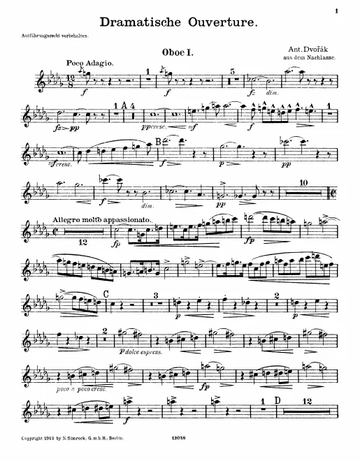 Oboe 1, 2, English Horn