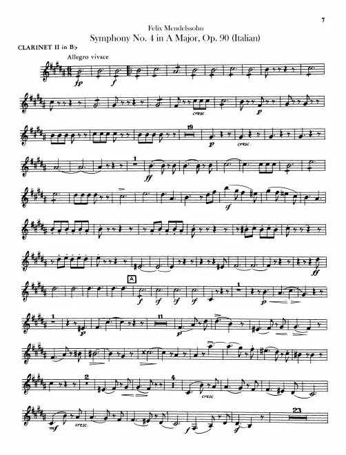 Clarinet 2 (B, Transposed)